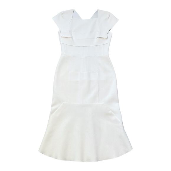 Roland Mouret Dresses & Skirts - Roland Mouret Cream Bodycon Midi Dress 40 EU 6-8 US